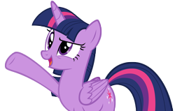 Size: 4736x3016 | Tagged: safe, artist:andoanimalia, character:twilight sparkle, character:twilight sparkle (alicorn), species:alicorn, species:pony, episode:school daze, g4, my little pony: friendship is magic, female, mare, open mouth, raised hoof, simple background, solo, transparent background, underhoof, vector