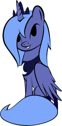 Size: 4899x9991 | Tagged: safe, artist:up1ter, character:princess luna, species:alicorn, species:pony, absurd resolution, female, happy, mare, s1 luna, simple background, sitting, solo, transparent background