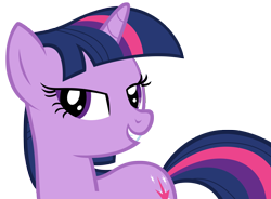Size: 3592x2644 | Tagged: safe, artist:andoanimalia, character:twilight sparkle, character:twilight sparkle (unicorn), species:pony, species:unicorn, episode:the show stoppers, g4, my little pony: friendship is magic, female, grin, lidded eyes, mare, simple background, smiling, solo, transparent background, vector