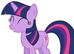 Size: 3740x2724 | Tagged: safe, artist:andoanimalia, character:twilight sparkle, character:twilight sparkle (unicorn), species:pony, species:unicorn, episode:owl's well that ends well, g4, my little pony: friendship is magic, cute, eyes closed, female, mare, simple background, smiling, solo, transparent background, twiabetes, vector