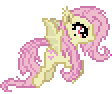 Size: 112x94 | Tagged: safe, artist:botchan-mlp, character:flutterbat, character:fluttershy, species:bat pony, species:pony, desktop ponies, animated, cute, female, flying, gif, mare, pixel art, race swap, shyabates, shyabetes, simple background, solo, sprite, transparent background