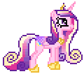 Size: 120x106 | Tagged: safe, artist:botchan-mlp, character:princess cadance, species:alicorn, species:pony, desktop ponies, animated, cute, cutedance, female, gif, mare, pixel art, simple background, solo, sprite, transparent background, walking