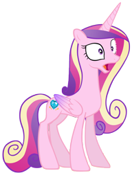 Size: 7000x9100 | Tagged: safe, artist:tardifice, edit, editor:slayerbvc, character:princess cadance, species:alicorn, species:pony, episode:games ponies play, g4, my little pony: friendship is magic, absurd resolution, accessory-less edit, barehoof, female, jaw drop, mare, missing accessory, simple background, solo, transparent background, vector, vector edit
