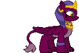 Size: 266x180 | Tagged: safe, artist:botchan-mlp, character:sphinx, species:pony, species:sphinx, desktop ponies, episode:daring done, animated, cute, female, mare, pixel art, simple background, solo, sphinxdorable, sprite, standing, transparent background