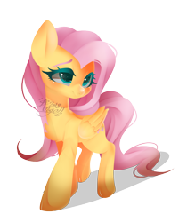 Size: 1008x1200 | Tagged: safe, artist:snow angel, character:fluttershy, species:pegasus, species:pony, female, mare, simple background, solo, transparent background