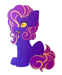 Size: 1000x1200 | Tagged: safe, artist:fkk, oc, oc only, oc:nightvale, species:earth pony, species:pony, chest fluff, chibi, cute, ear fluff, female, heart eyes, mare, simple background, smiley face, solo, transparent background, wingding eyes