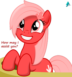 Size: 2218x2357 | Tagged: safe, artist:arifproject, oc, oc only, oc:downvote, species:earth pony, species:pony, derpibooru, derpibooru ponified, cute, grin, happy, looking up, meta, ponified, simple background, smiling, solo, speech, text, transparent background