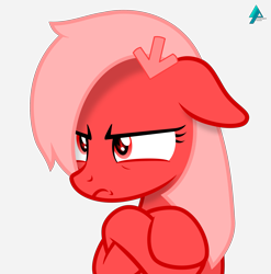 Size: 2063x2089 | Tagged: safe, artist:arifproject, oc, oc only, oc:downvote, derpibooru, derpibooru ponified, angry, crossed hooves, frown, meta, ponified, simple background, solo, transparent background, vector