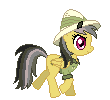 Size: 110x100 | Tagged: safe, artist:botchan-mlp, character:daring do, species:pony, animated, cute, daring dorable, female, mare, pixel art, simple background, solo, sprite, transparent background, trotting