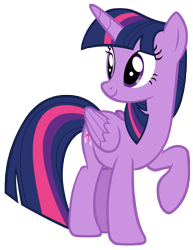 Size: 5808x7536 | Tagged: safe, artist:andoanimalia, character:twilight sparkle, character:twilight sparkle (alicorn), species:alicorn, species:pony, episode:fake it 'til you make it, absurd resolution, female, mare, raised hoof, simple background, solo, transparent background, vector