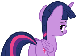 Size: 7496x5464 | Tagged: safe, artist:andoanimalia, character:twilight sparkle, character:twilight sparkle (alicorn), species:alicorn, species:pony, episode:friendship university, g4, my little pony: friendship is magic, absurd resolution, female, plot, simple background, solo, transparent background, twibutt, unamused, vector