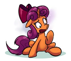 Size: 971x830 | Tagged: safe, artist:gsphere, character:apple bloom, character:scootaloo, character:sweetie belle, species:pegasus, species:pony, applescoot belle, cutie mark crusaders, fusion, heterochromia, sweetiloo bloom, the ultimate cutie mark crusader
