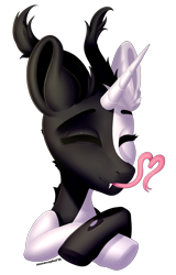 Size: 1477x2301 | Tagged: safe, alternate version, artist:meowcephei, oc, oc only, oc:tounicoon, bust, eyes closed, portrait, simple background, solo, tongue out, transparent background, ych result