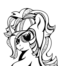 Size: 2727x3000 | Tagged: safe, artist:rainbowtashie, character:applejack, alternate hairstyle, applejewel, black and white, female, grayscale, monochrome, simpleways, solo