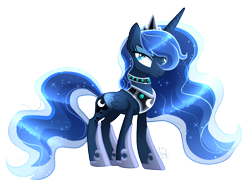 Size: 1581x1205 | Tagged: safe, artist:sugaryicecreammlp, character:princess luna, species:pony, crown, female, peytral, regalia, simple background, solo, transparent background