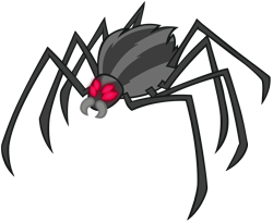 Size: 2473x2020 | Tagged: safe, artist:andoanimalia, episode:what lies beneath, g4, my little pony: friendship is magic, ambiguous gender, animal, glowing eyes, red eyes, simple background, solo, spider, spindle, transparent background, vector