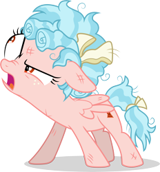 Size: 6154x6633 | Tagged: safe, artist:illumnious, character:cozy glow, species:pegasus, species:pony, episode:school raze, g4, my little pony: friendship is magic, .ai available, absurd resolution, angry, cozy glow is best facemaker, crazy glow, evil eye, female, filly, foal, insanity, messy mane, open mouth, raised eyebrow, simple background, solo, transparent background, vector