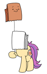 Size: 700x1100 | Tagged: safe, artist:paperbagpony, oc, oc only, oc:paper bag, clothing, costume, halloween, halloween costume, holiday, paper bag, simple background, solo, transparent background