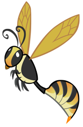 Size: 2511x3808 | Tagged: safe, artist:andoanimalia, episode:may the best pet win, g4, my little pony: friendship is magic, ambiguous gender, animal, insect, simple background, solo, transparent background, vector, wasp