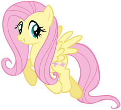 Size: 5007x4543 | Tagged: safe, artist:andoanimalia, character:fluttershy, species:pegasus, species:pony, episode:may the best pet win, g4, my little pony: friendship is magic, absurd resolution, cute, female, simple background, smiling, solo, transparent background, trotting, vector