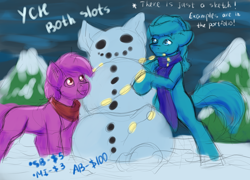 Size: 2500x1800 | Tagged: safe, artist:fkk, species:pony, auction, commission, female, male, mare, stallion, winter, ych example, your character here