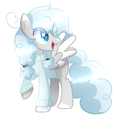 Size: 1621x1581 | Tagged: safe, artist:sugaryicecreammlp, base used, oc, species:pegasus, species:pony, clothing, female, mare, simple background, solo, sweater, transparent background, two toned wings