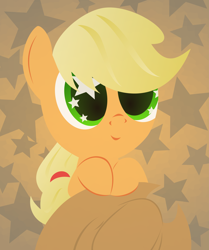 Size: 3663x4385 | Tagged: safe, artist:up1ter, character:applejack, species:earth pony, species:pony, clothing, cowboy hat, cute, female, filly, foal, hat, lineless, smiling, solo, younger