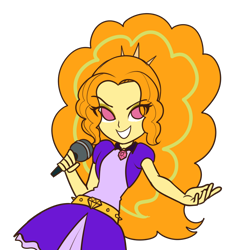 Size: 1228x1265 | Tagged: safe, artist:rileyav, character:adagio dazzle, my little pony:equestria girls, eye clipping through hair, female, microphone, no pupils, simple background, solo, transparent background