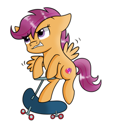 Size: 2812x3000 | Tagged: safe, artist:rainbowtashie, character:scootaloo, species:pegasus, species:pony, cutie mark, female, filly, scooter, simple background, solo, the cmc's cutie marks, transparent background