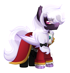 Size: 1153x1189 | Tagged: safe, artist:sugaryicecreammlp, oc, oc:midnight, species:bat pony, species:pony, clothing, male, simple background, solo, stallion, the count of monte cristo, transparent background