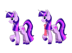 Size: 1209x897 | Tagged: safe, artist:metal-kitty, character:twilight sparkle, species:pony, species:unicorn, g5 leak, clothing, scarf, twilight sparkle (g5)