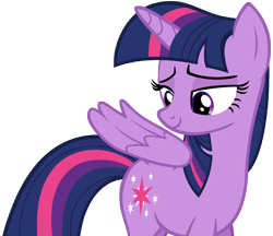 Size: 6435x5569 | Tagged: safe, artist:andoanimalia, character:twilight sparkle, character:twilight sparkle (alicorn), species:alicorn, species:pony, episode:the hooffields and mccolts, g4, my little pony: friendship is magic, absurd resolution, cutie mark, female, lidded eyes, mare, simple background, smiling, transparent background, vector