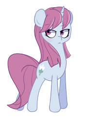 Size: 1000x1400 | Tagged: safe, artist:turtlefarminguy, character:lipstick vanity, species:pony, species:unicorn, g4, background pony, blushing, female, frown, mare, simple background, solo, transparent background