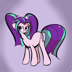 Size: 1280x1280 | Tagged: safe, artist:turtlefarminguy, character:aria blaze, species:pony, my little pony:equestria girls, equestria girls ponified, looking up, ponified