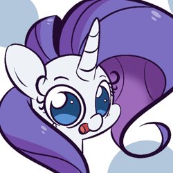 Size: 1000x1000 | Tagged: safe, artist:turtlefarminguy, character:rarity, species:pony, bust, looking at you, profile picture