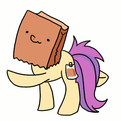 Size: 400x400 | Tagged: safe, artist:paperbagpony, oc, oc:paper bag, species:pony, animated, cute, dancing, gif, ocbetes, paper bag, simple background, white background