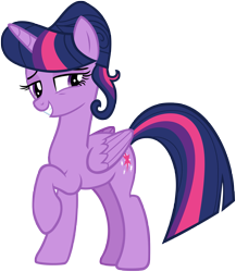 Size: 4985x5734 | Tagged: safe, artist:andoanimalia, character:twilight sparkle, character:twilight sparkle (alicorn), species:alicorn, species:pony, episode:make new friends but keep discord, g4, my little pony: friendship is magic, absurd resolution, alternate hairstyle, female, grin, mare, simple background, smiling, solo, transparent background, vector