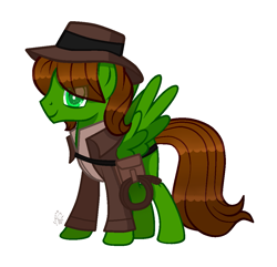 Size: 1057x1018 | Tagged: safe, artist:sugaryicecreammlp, oc, oc:swiftgaia, species:pegasus, species:pony, clothing, hat, male, rope, simple background, solo, stallion, transparent background