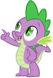 Size: 3879x5669 | Tagged: safe, artist:andoanimalia, character:spike, species:dragon, episode:a dog and pony show, g4, my little pony: friendship is magic, absurd resolution, male, open mouth, pointing, simple background, solo, transparent background, vector