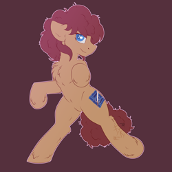 Size: 2500x2500 | Tagged: safe, artist:fkk, oc, oc only, oc:latch, species:earth pony, species:pony, colored pupils, cutie mark, female, flat colors, gift art, mare, simple background, solo