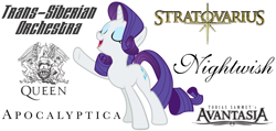 Size: 1534x733 | Tagged: safe, artist:tardifice, character:rarity, species:pony, species:unicorn, episode:canterlot boutique, g4, my little pony: friendship is magic, apocalyptica, avantasia, classic rock, cute, eyes closed, female, glam rock, heavy metal, mare, music, nightwish, open mouth, power metal, queen (band), raised hoof, raribetes, rock, simple background, solo, stratovarius, symphonic metal, symphonic rock, trans-siberian orchestra, vector, white background