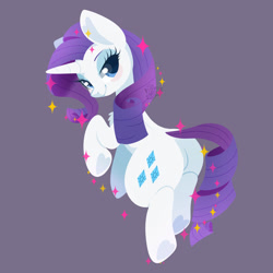 Size: 1024x1024 | Tagged: safe, artist:snow angel, character:rarity, species:pony, species:unicorn, beautiful, female, looking at you, looking back, looking back at you, mare, plot, pretty, simple background, solo, sparkles