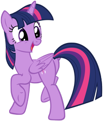 Size: 4843x5674 | Tagged: safe, artist:andoanimalia, character:twilight sparkle, character:twilight sparkle (alicorn), species:alicorn, species:pony, episode:the crystalling, g4, my little pony: friendship is magic, butt, female, looking back, open mouth, plot, raised hoof, simple background, solo, transparent background, twibutt, underhoof, vector