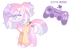 Size: 1545x1049 | Tagged: safe, artist:sugaryicecreammlp, oc, oc:natalie, species:pony, species:unicorn, clothing, dualshock controller, female, hoodie, mare, simple background, solo, starry eyes, transparent background, wingding eyes