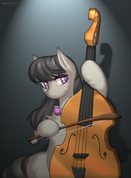 Size: 886x1200 | Tagged: safe, artist:margony, character:octavia melody, species:earth pony, species:pony, cello, female, mare, musical instrument, solo