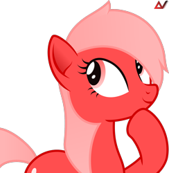 Size: 1800x1844 | Tagged: safe, artist:arifproject, oc, oc:downvote, species:earth pony, species:pony, derpibooru, derpibooru ponified, meta, ponified, simple background, smiling, solo, thinking, transparent background, vector