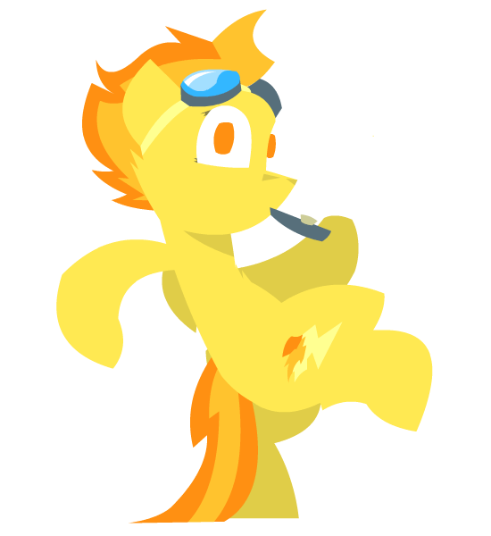 Size: 550x600 | Tagged: safe, artist:captainhoers, character:spitfire, species:pegasus, species:pony, animated, bipedal, dancing, female, goggles, kazoo, lineless, mare, musical instrument, no pupils, silly, simple background, solo, transparent background
