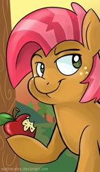 Size: 391x670 | Tagged: safe, artist:spainfischer, character:babs seed, apple, female, solo