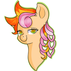 Size: 894x894 | Tagged: safe, artist:rainbowtashie, commissioner:bigonionbean, character:cheerilee, character:spitfire, oc, oc:learning curve, species:pegasus, species:pony, curls, cute, female, fusion, fusion:learning curve, mare