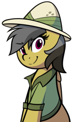 Size: 933x1572 | Tagged: safe, artist:furrgroup, character:daring do, species:pegasus, species:pony, clothing, cute, daring dorable, female, hat, looking at you, mare, simple background, solo, white background